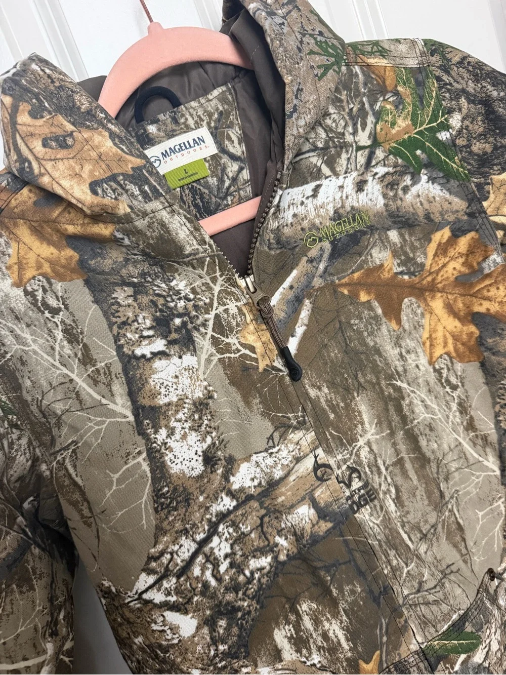 Magellan Outdoors Camo Hooded Jacket - Brown/Green